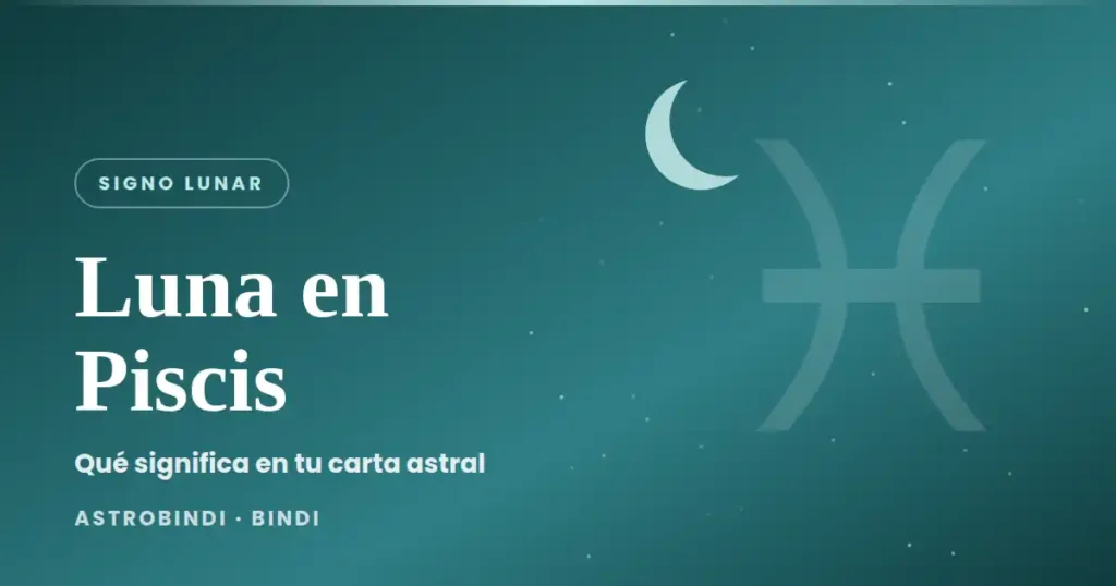 Luna en Piscis: significado del signo lunar en la carta astral
