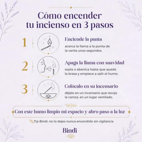 Como encender tu incienso en 3 pasos – Bindi
