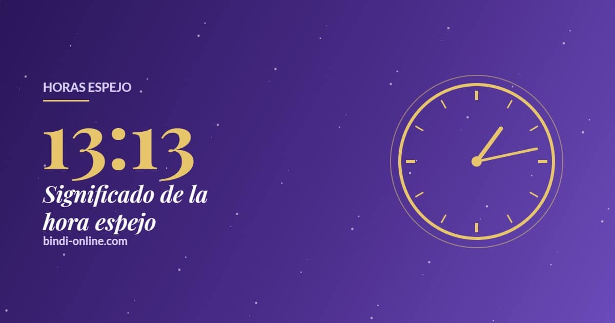 13:13 significado de la hora espejo