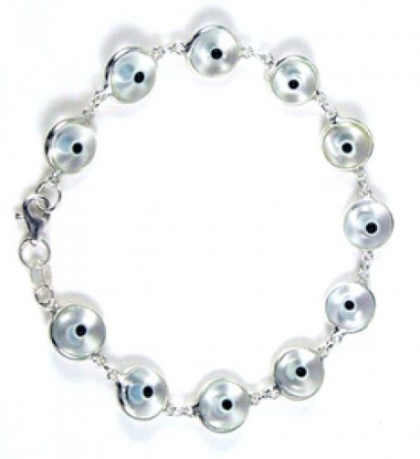 Pulsera ojo turco blanca