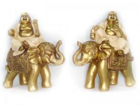 Pulsera De Ónix Mate Con Elefante De La Suerte Elástica