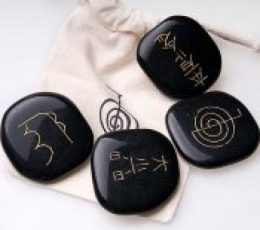Set piedras reiki onix negro