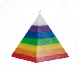 Vela pirámide 7 colores