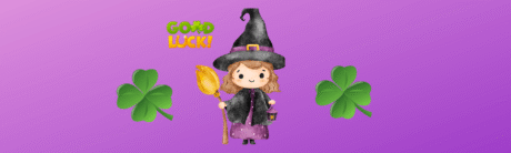 banner bruja de la suerte