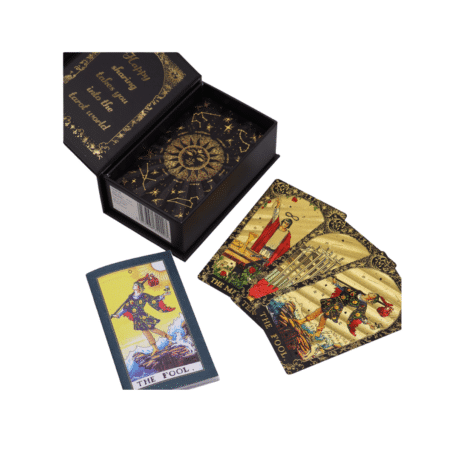 cartas tarot golden foil