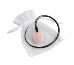 Colgante rodado cuarzo rosa