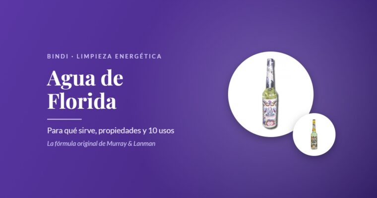 Botella de Agua de Florida Murray & Lanman sobre fondo morado
