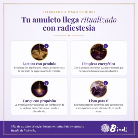 Amuleto ritualizado con radiestesia