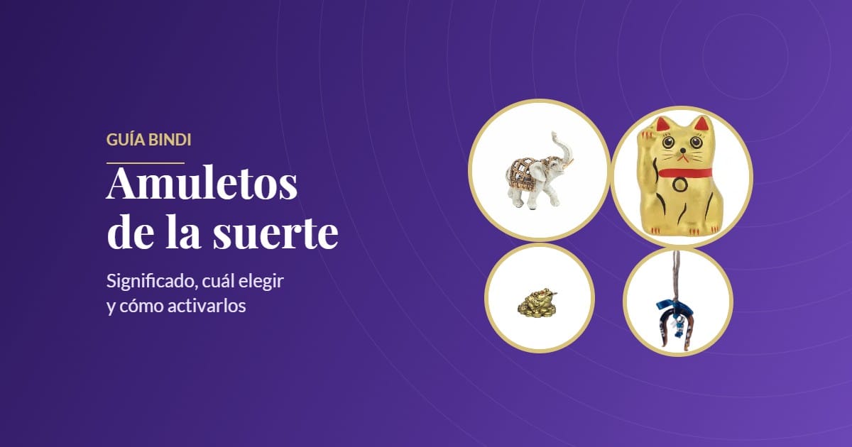 Amuletos de la suerte: elefante, maneki neko, rana de tres patas y herradura