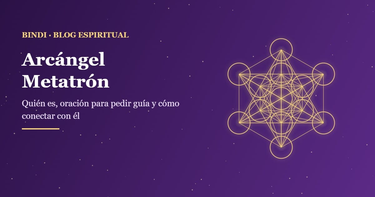 Arcángel Metatrón y el cubo de Metatrón