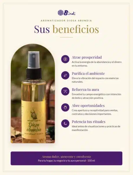 Beneficios del aromatizador Diosa Abundia