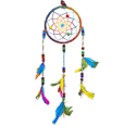 Atrapasueños arco iris cañamo