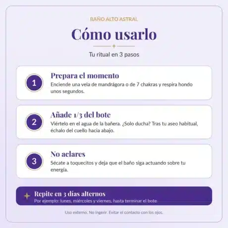 Cómo usar el Baño Alto Astral