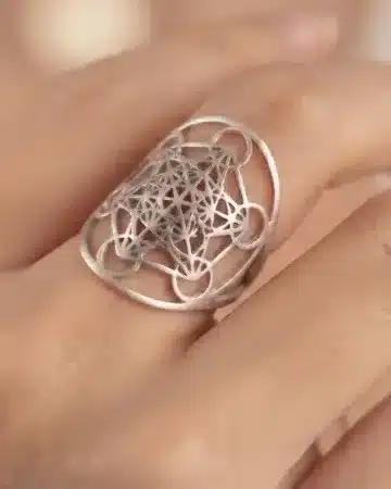 Amuletos de plata: anillo cubo de Metatrón