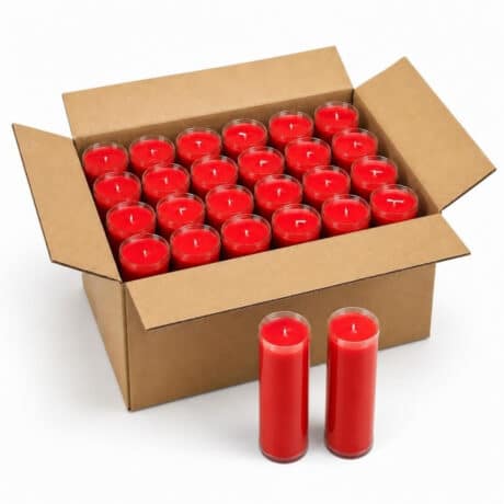 Caja de velones color rojo Bindi