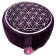Cojín de meditación flor de la vida terciopelo