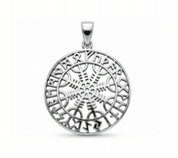 Colgante brújula vikinga plata