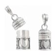 Colgante cofre de los deseos corazón 17 mm – plata de ley