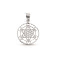 Colgante cubo de Metatron – plata de ley- 2.5 cm