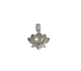 Colgante flor de loto piedra lunar plata