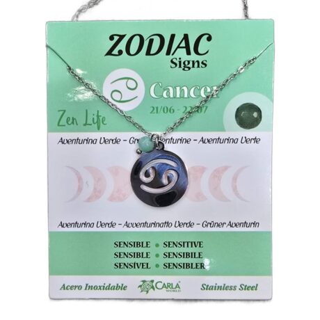 colgante horoscopo cancer acero carton