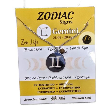 colgante horoscopo geminis acero carton