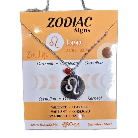 colgante horoscopo leo acero carton