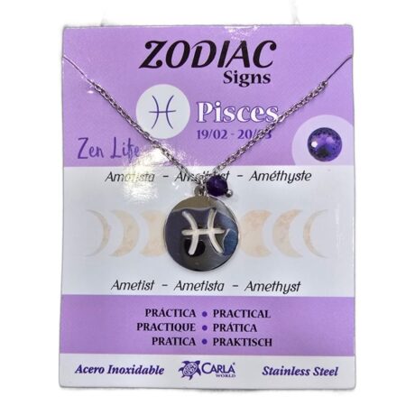 colgante horoscopo piscis acero carton