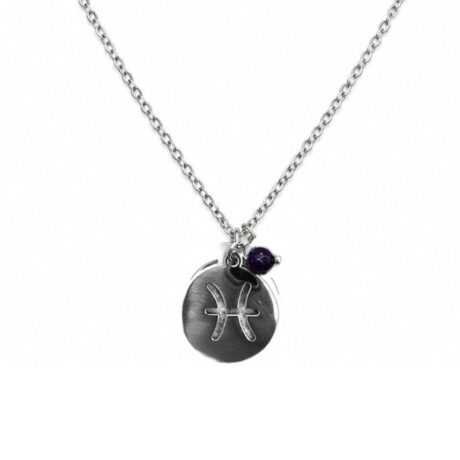 colgante horoscopo piscis acero inoxidable ficha