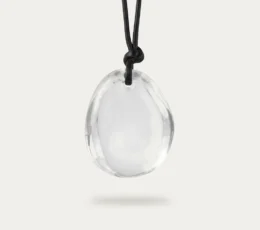 Colgante horóscopo Sagitario de cristal de roca con cordón de cuero