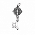 Colgante llave san Benito – plata de ley