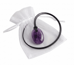 Colgante rodado agujero amatista