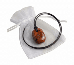 Colgante rodado jaspe sardo agujero