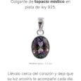 Colgante topacio místico- plata de ley