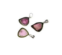 Colgante turmalina sandia - plata
