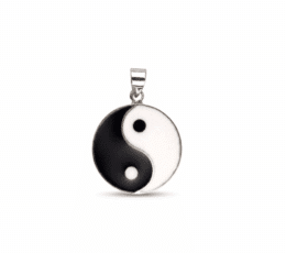 Colgante yin yan plata