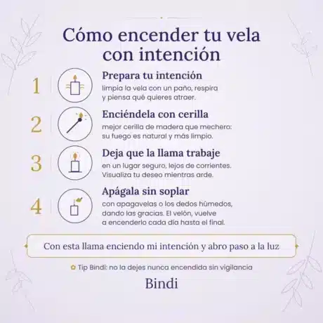 Cómo encender tu vela con intención · Bindi