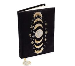 Cuaderno fases lunares terciopelo negro