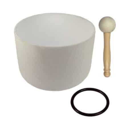 Cuenco de cuarzo 30 cm con mazo y aro