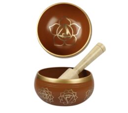 cuenco tibetano color naranja