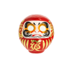Daruma japonés color rojo 18 cm