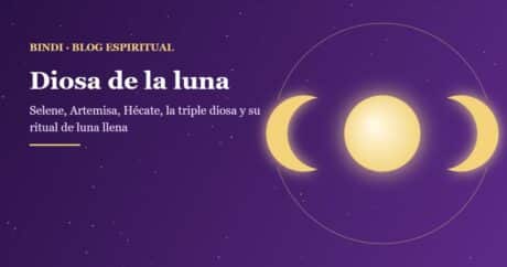 Diosa de la luna, símbolo de la triple luna