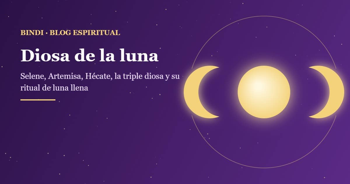 Diosa de la luna, símbolo de la triple luna