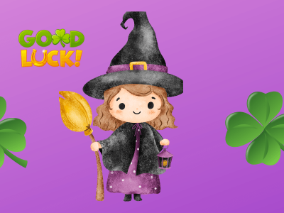 banner bruja de la suerte