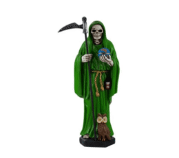 Figura santa Muerte verde 20 cm