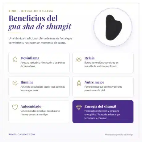 Beneficios del gua sha de shungit
