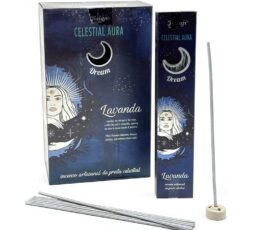 Incienso Celestial Aura Sueño de lavanda Balaji 15 g con varitas plateadas
