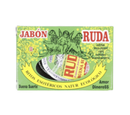 jabon ruda con amuleto