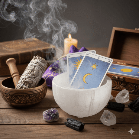 Limpieza de baraja de tarot