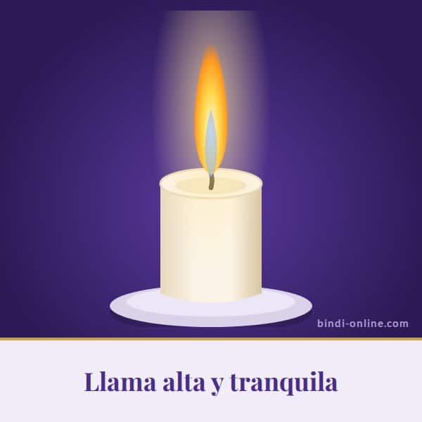 Llama de vela alta y tranquila significado
